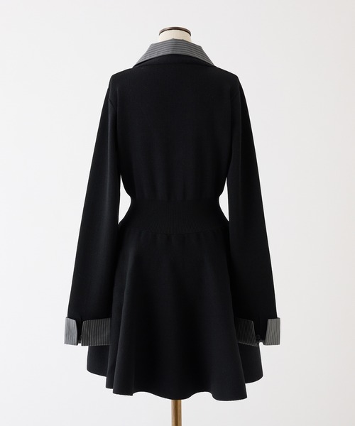 one after another NICE CLAUP(ワンアフターアナザーナイスクラップ)の「シャツドッキングミニワンピース(ワンピース・レディース・ブラック系その他/ホワイト系その他/ネイビー系・MEDIUM/SMALL)」の5枚目の写真