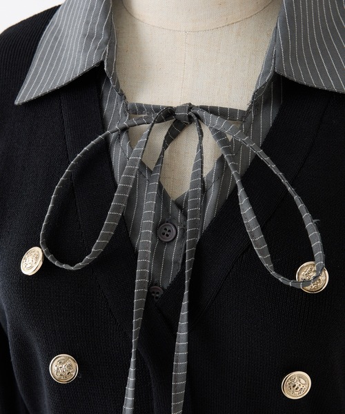 one after another NICE CLAUP(ワンアフターアナザーナイスクラップ)の「シャツドッキングミニワンピース(ワンピース・レディース・ブラック系その他/ホワイト系その他/ネイビー系・MEDIUM/SMALL)」の7枚目の写真