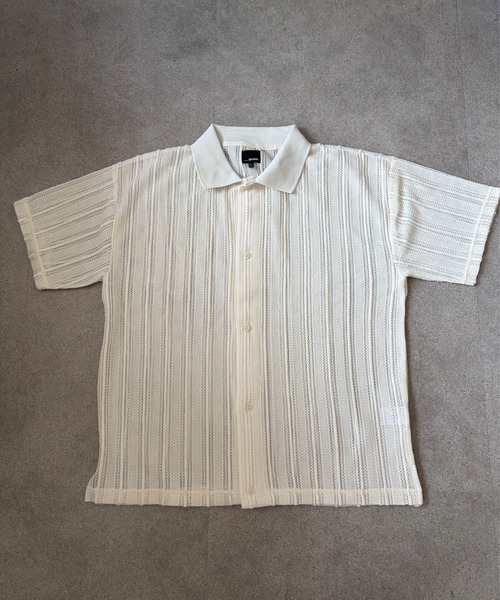 link lot(リンクロット)の「【2点セット】半袖レースシャツ×ワッフルタンクトップ(シャツ/ブラウス・メンズ・ベージュ/ブラック/アイボリー・M/L)」の18枚目の写真