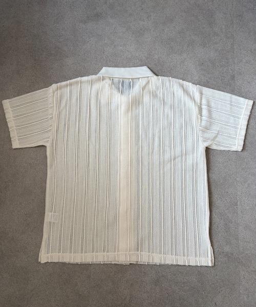link lot(リンクロット)の「【2点セット】半袖レースシャツ×ワッフルタンクトップ(シャツ/ブラウス・メンズ・ベージュ/ブラック/アイボリー・M/L)」の19枚目の写真