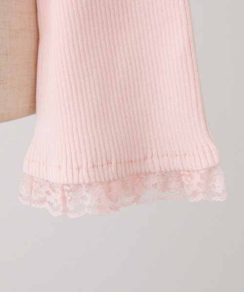 one after another NICE CLAUP(ワンアフターアナザーナイスクラップ)の「袖レースカーディガン(カーディガン/ボレロ・レディース・ブラック/ピンク/ミント/オフホワイト・FREE)」の9枚目の写真