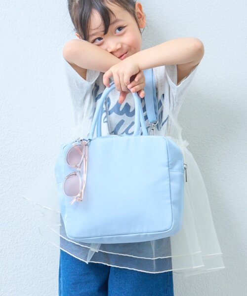 CIAOPANIC TYPY(チャオパニックティピー)の「【KIDS】2WAYスクエアボストンショルダーBAG(ボストンバッグ・キッズ・サックスブルー/ブラック・ONE SIZE)」の1枚目の写真