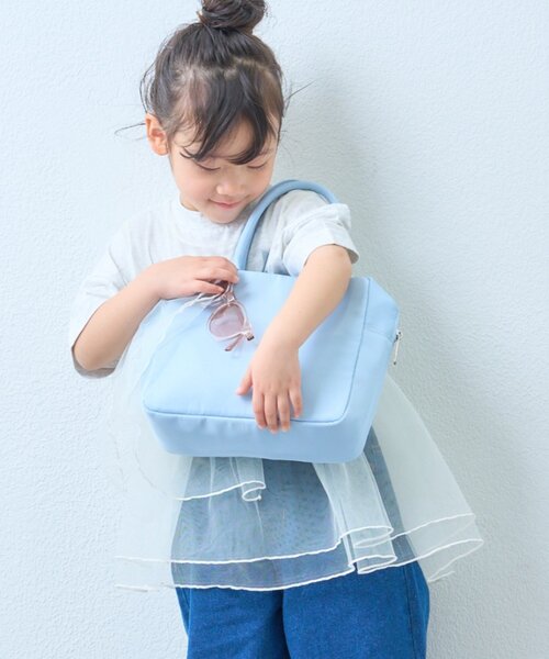CIAOPANIC TYPY(チャオパニックティピー)の「【KIDS】2WAYスクエアボストンショルダーBAG(ボストンバッグ・キッズ・サックスブルー/ブラック・ONE SIZE)」の12枚目の写真