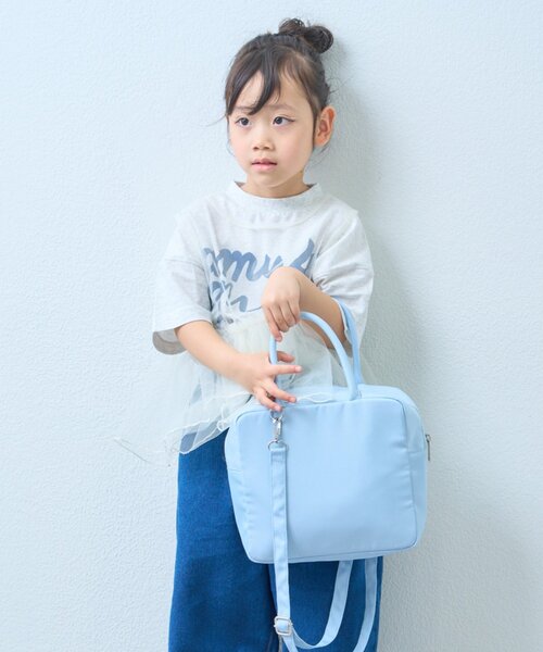CIAOPANIC TYPY(チャオパニックティピー)の「【KIDS】2WAYスクエアボストンショルダーBAG(ボストンバッグ・キッズ・サックスブルー/ブラック・ONE SIZE)」の13枚目の写真