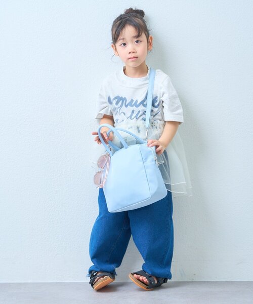 CIAOPANIC TYPY(チャオパニックティピー)の「【KIDS】2WAYスクエアボストンショルダーBAG(ボストンバッグ・キッズ・サックスブルー/ブラック・ONE SIZE)」の14枚目の写真