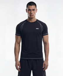 HDEX（エイチデックス）の「プロマッスルフィットコンプレッションショートスリーブ (ブラック)（Tシャツ/カットソー）」