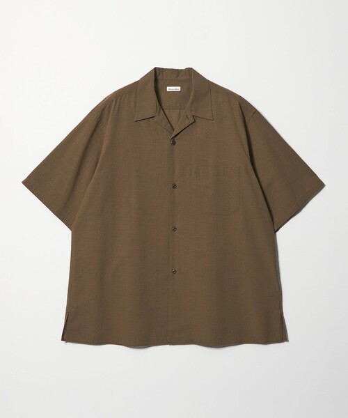 Steven Alan（スティーブンアラン）の「＜Steven Alan＞ コットン/ウール ボイル オープンカラー シャツ BOX（シャツ/ブラウス・メンズ・ダークブラウン/ブラック・XL/L/M/S）」の2枚目の写真