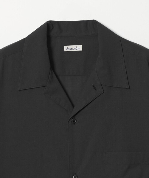 Steven Alan（スティーブンアラン）の「＜Steven Alan＞ コットン/ウール ボイル オープンカラー シャツ BOX（シャツ/ブラウス・メンズ・ダークブラウン/ブラック・XL/L/M/S）」の4枚目の写真