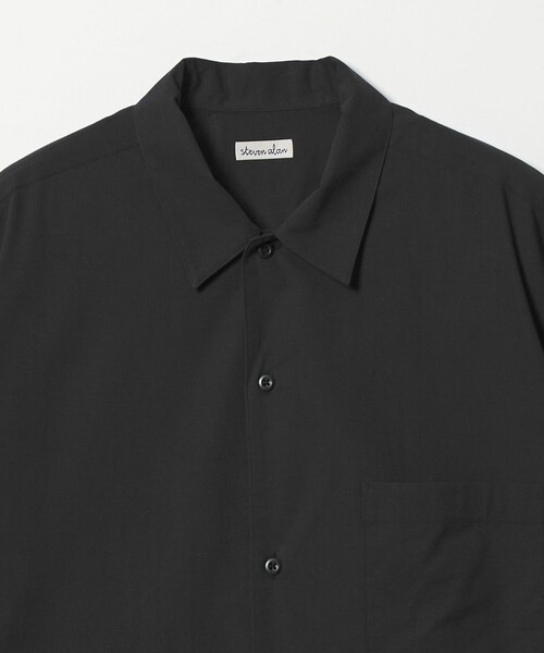 Steven Alan（スティーブンアラン）の「＜Steven Alan＞ コットン/ウール ボイル オープンカラー シャツ BOX（シャツ/ブラウス・メンズ・ダークブラウン/ブラック・XL/L/M/S）」の5枚目の写真