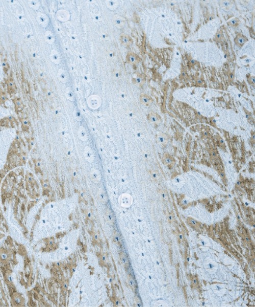 U:UME(ユーム)の「Emboss Painting Shirt(シャツ/ブラウス・メンズ・ブルー/ホワイト・X-LARGE/LARGE/MEDIUM)」の5枚目の写真