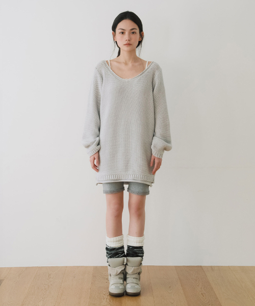 YEARNING(イヤニング)の「LACE TRIM BIKER SHORTS, GREY(その他パンツ・レディース・その他・FREE)」の3枚目の写真