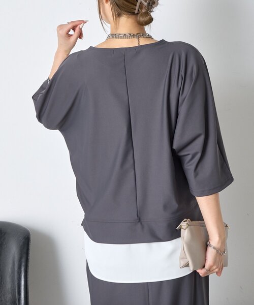 Jena espace merveilleux（ジェナ　エスパスメルヴェイユ）の「ドルマンセットアップ（ワンピース・レディース・チャコールグレー/カーキ・FREE）」の11枚目の写真