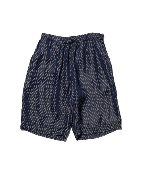 BEAMS PLUS(ビームスプラス)の「Easy Shorts Cupro Diamond Pattern(その他パンツ・メンズ・ネイビー/グリーン・SMALL/LARGE/MEDIUM/X-LARGE)」の2枚目の写真