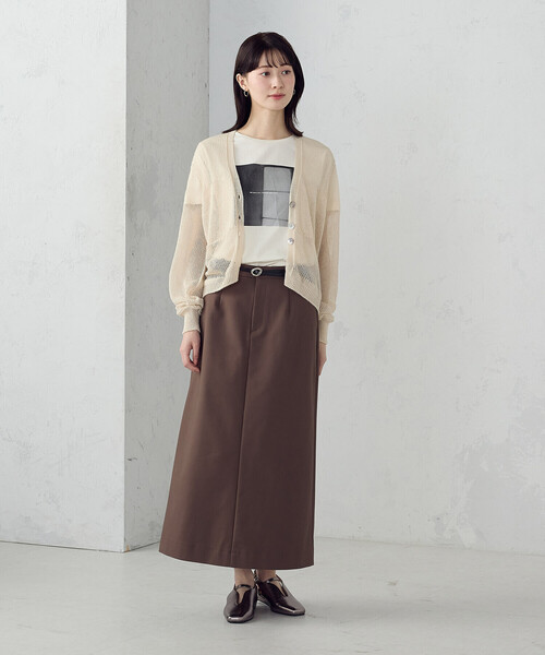 COMME CA ISM（コムサイズム）の「日本製ホールガーメント  和紙カーディガン（カーディガン/ボレロ・レディース・ネイビー/ベージュ/サックスブルー/レッド・FREE）」の19枚目の写真
