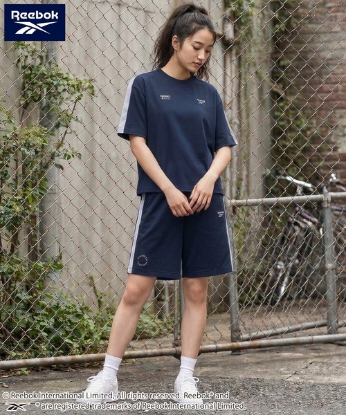 Reebok（リーボック）の「Reebok リーボック 上下セット セットアップ 薄手ミニ裏毛 半袖Tシャツ+ハーフパンツ（セットアップ・メンズ・グレー/アッシュグレー/ブラック/ネイビー・L/LL/M）」の21枚目の写真