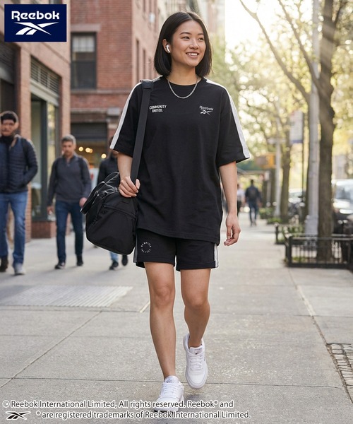 Reebok（リーボック）の「Reebok リーボック 上下セット セットアップ 薄手ミニ裏毛 半袖Tシャツ+ハーフパンツ（セットアップ・メンズ・グレー/アッシュグレー/ブラック/ネイビー・L/LL/M）」の9枚目の写真