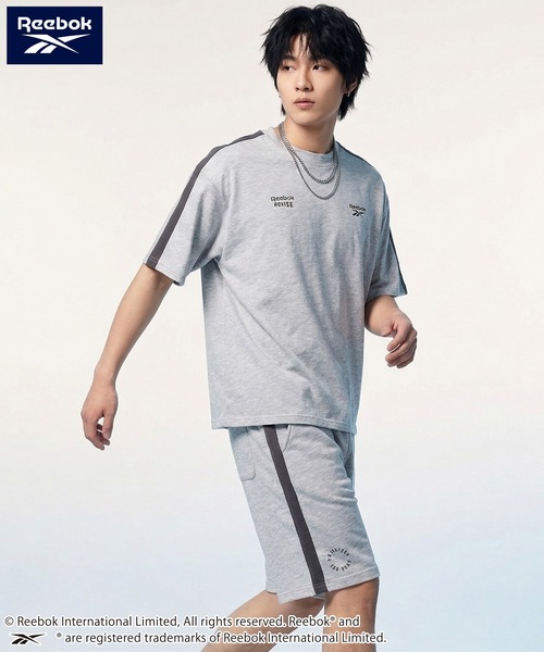 Reebok（リーボック）の「Reebok リーボック 上下セット セットアップ 薄手ミニ裏毛 半袖Tシャツ+ハーフパンツ（セットアップ・メンズ・グレー/アッシュグレー/ブラック/ネイビー・L/LL/M）」の11枚目の写真