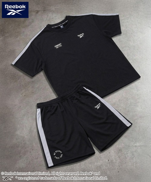Reebok（リーボック）の「Reebok リーボック 上下セット セットアップ 薄手ミニ裏毛 半袖Tシャツ+ハーフパンツ（セットアップ・メンズ・グレー/アッシュグレー/ブラック/ネイビー・L/LL/M）」の6枚目の写真