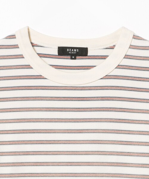 BEAMS HEART(ビームスハート)の「【6/18値下げ】フェード加工 ボーダー Tシャツ(ユニセックス)(Tシャツ/カットソー・メンズ・ブラウン/オフホワイト・MEDIUM/LARGE/SMALL)」の8枚目の写真