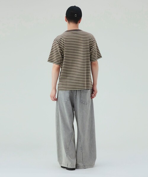 BEAMS HEART(ビームスハート)の「【6/18値下げ】フェード加工 ボーダー Tシャツ(ユニセックス)(Tシャツ/カットソー・メンズ・ブラウン/オフホワイト・MEDIUM/LARGE/SMALL)」の13枚目の写真