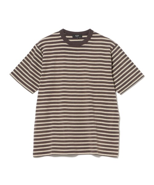 BEAMS HEART(ビームスハート)の「【6/18値下げ】フェード加工 ボーダー Tシャツ(ユニセックス)(Tシャツ/カットソー・メンズ・ブラウン/オフホワイト・MEDIUM/LARGE/SMALL)」の16枚目の写真