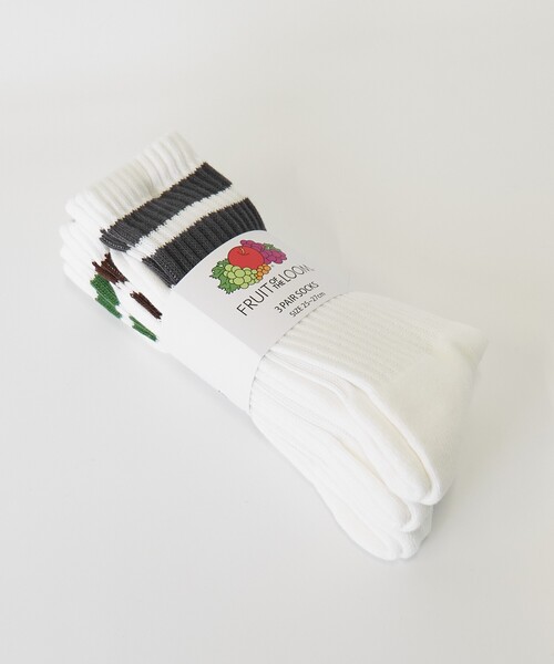 FRUIT OF THE LOOM（フルーツオブザルーム）の「【FRUIT OF THE LOOM/フルーツ・オブ・ザ・ルーム】 3P2ラインクルーソックス/3足パッククルーソックス（ソックス/靴下・メンズ・ホワイト系その他/ホワイト系その他2・フリー）」の9枚目の写真