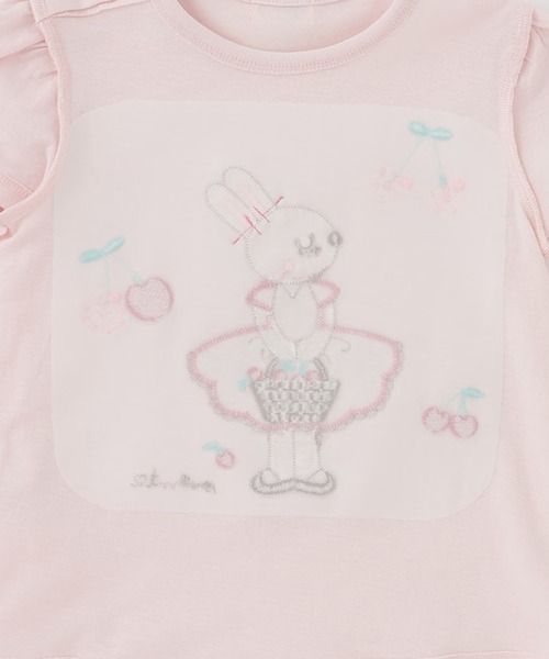 KP(ケーピー)の「mimiちゃんアップリケ 半袖Tシャツ(Tシャツ/カットソー・キッズ・ピンク/オフホワイト・90cm/100cm/110cm/120cm/80cm/130cm)」の11枚目の写真