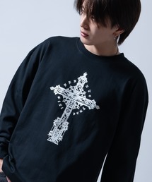 【SIDEWAYSTANCE】クロス長袖Tシャツ 70651