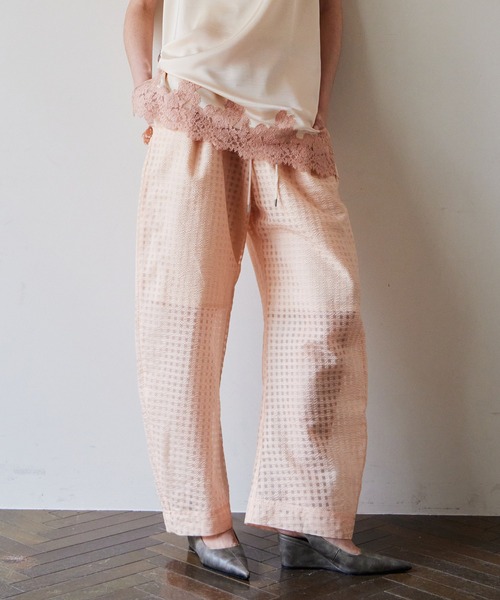 Sheer Check Easy Pants/シアーチェックイージーパンツ（その他パンツ
