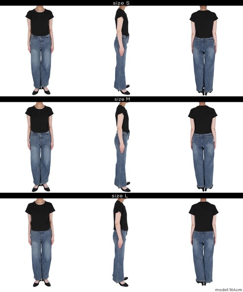 coca(coca)(コカ)の「リブヘンリーネックTシャツ(Tシャツ/カットソー・レディース・ブラック/ライトグレー/ホワイト/レッド・S/M/L)」の21枚目の写真