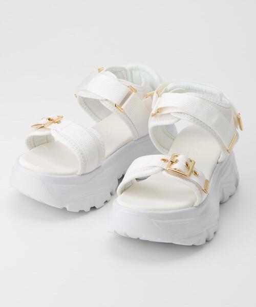 INGNI（イング）の「2ベルトボリュームスポサン（サンダル・レディース・オフホワイト/ブラック・M/L）」の14枚目の写真