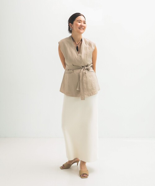 Demi-Luxe BEAMS（デミルクス ビームス）の「リネン ラップ ジレ ブラウス .M（ベスト・レディース・ベージュ/ブラウン系その他・ONE SIZE）」の11枚目の写真