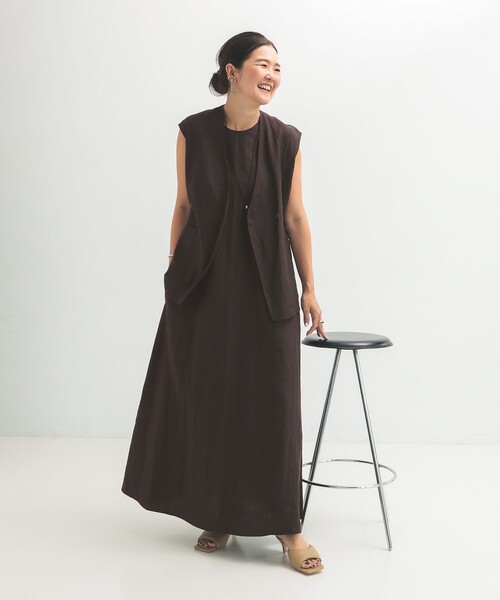 Demi-Luxe BEAMS（デミルクス ビームス）の「リネン ラップ ジレ ブラウス .M（ベスト・レディース・ベージュ/ブラウン系その他・ONE SIZE）」の19枚目の写真