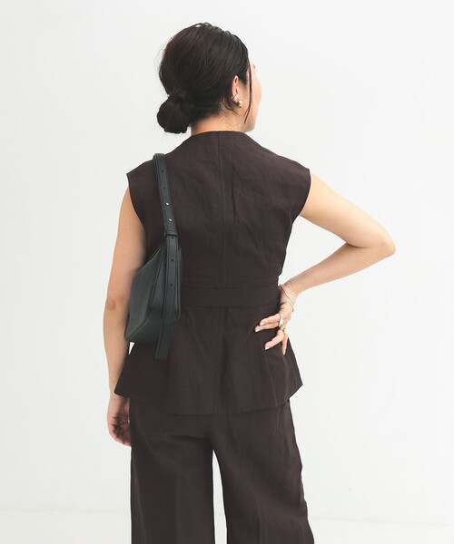 Demi-Luxe BEAMS（デミルクス ビームス）の「リネン ラップ ジレ ブラウス .M（ベスト・レディース・ベージュ/ブラウン系その他・ONE SIZE）」の22枚目の写真