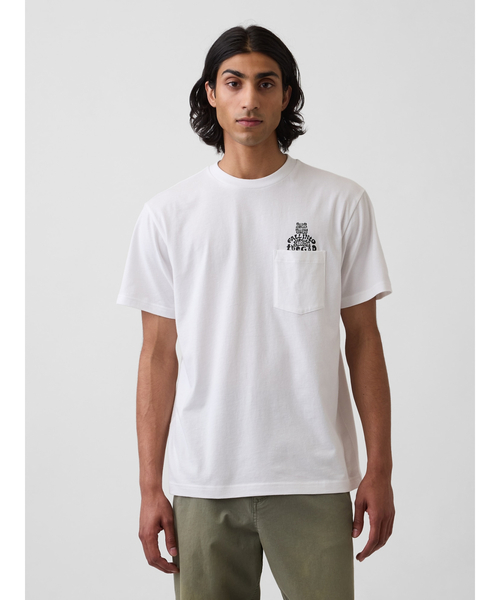 GAP(ギャップ)の「エブリディ ソフト リラックスフィット ブラナンベア ポケットTシャツ(ユニセックス)(Tシャツ/カットソー・メンズ・ピンク/ネイビー/イエロー/ホワイト/ブラック/グリーン・L/M/S/XS/XL)」の11枚目の写真