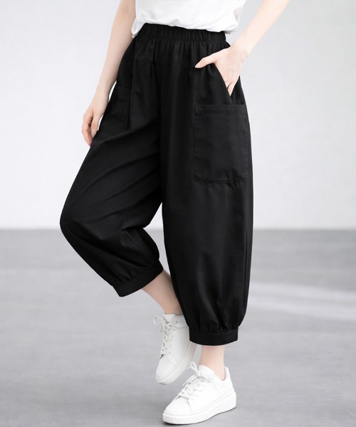 SallyLunn(サリーラン)の「大人カジュアルバルーンパンツ(その他パンツ・レディース・ベージュ/ブラック/カーキ/ワイン・MEDIUM/LARGE)」の7枚目の写真