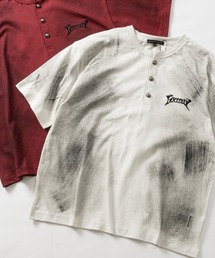 【13】バイオウォッシュ ショートヘンリーネックTシャツ