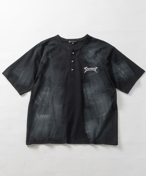 JOHN'S CLOSET(ジョンズクローゼット)の「【13】バイオウォッシュ ショートヘンリーネックTシャツ(Tシャツ/カットソー・メンズ・ブラック/アイボリー/ワインレッド・MEDIUM/LARGE)」の12枚目の写真