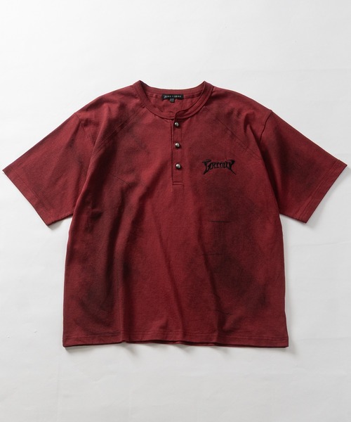 JOHN'S CLOSET(ジョンズクローゼット)の「【13】バイオウォッシュ ショートヘンリーネックTシャツ(Tシャツ/カットソー・メンズ・ブラック/アイボリー/ワインレッド・MEDIUM/LARGE)」の14枚目の写真