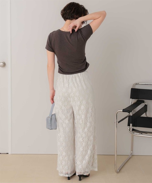 titivate(ティティベイト)の「レース/ドットイージーパンツ(その他パンツ・レディース・オフホワイト/ブラック系その他/アイボリー/ブラック・S/M/L)」の6枚目の写真