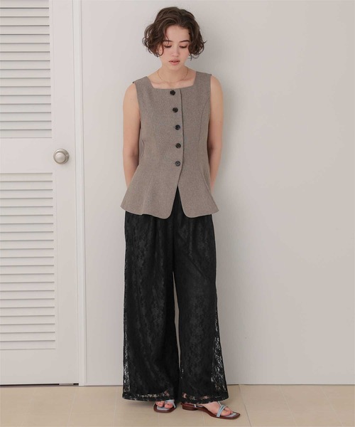 titivate(ティティベイト)の「レース/ドットイージーパンツ(その他パンツ・レディース・オフホワイト/ブラック系その他/アイボリー/ブラック・S/M/L)」の16枚目の写真