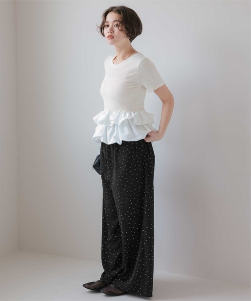 titivate(ティティベイト)の「レース/ドットイージーパンツ(その他パンツ・レディース・オフホワイト/ブラック系その他/アイボリー/ブラック・S/M/L)」の21枚目の写真