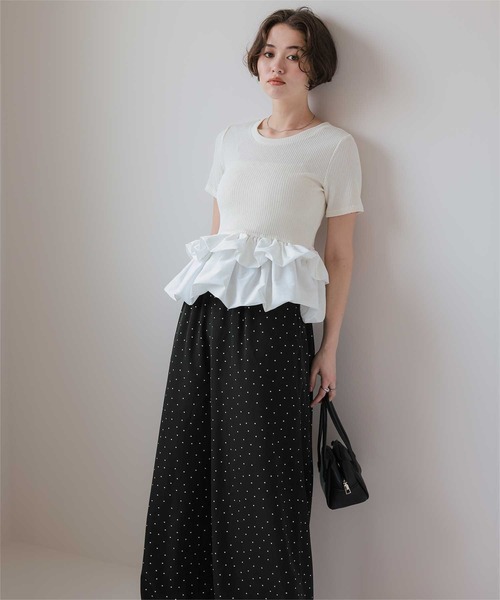 titivate(ティティベイト)の「レース/ドットイージーパンツ(その他パンツ・レディース・オフホワイト/ブラック系その他/アイボリー/ブラック・S/M/L)」の22枚目の写真