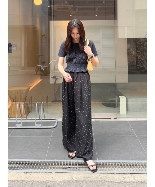 titivate(ティティベイト)の「レース/ドットイージーパンツ(その他パンツ・レディース・オフホワイト/ブラック系その他/アイボリー/ブラック・S/M/L)」の5枚目の写真