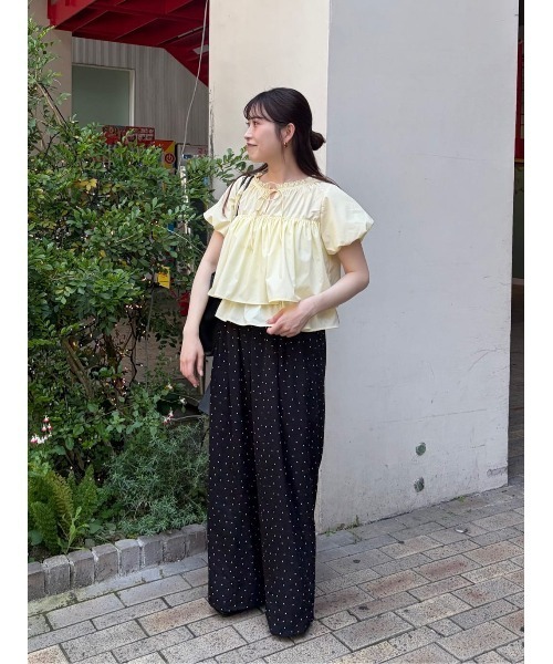 titivate(ティティベイト)の「レース/ドットイージーパンツ(その他パンツ・レディース・オフホワイト/ブラック系その他/アイボリー/ブラック・S/M/L)」の6枚目の写真