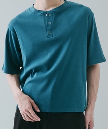 RING BUTTON HENLEY NECK T-SHIRT リングボタンヘンリーネックTシャツ