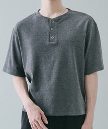 RING BUTTON HENLEY NECK T-SHIRT リングボタンヘンリーネックTシャツ