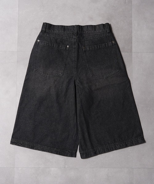 1111clothing（ワンフォークロージング）の「12oz デニム ダブルニージョーツ / 12-ounce Denim Double-Knee Jorts（デニムパンツ・メンズ・カモフラージュ/ネイビー/ブラック/ブルー・XL/L/M）」の7枚目の写真