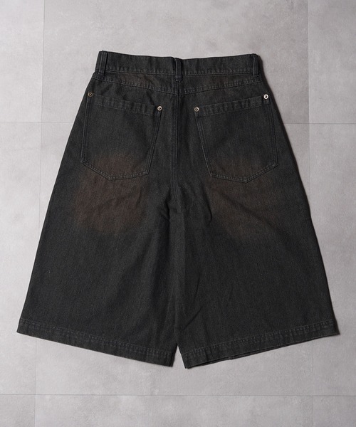 1111clothing（ワンフォークロージング）の「12oz デニム ダブルニージョーツ / 12-ounce Denim Double-Knee Jorts（デニムパンツ・メンズ・カモフラージュ/ネイビー/ブラック/ブルー・XL/L/M）」の14枚目の写真