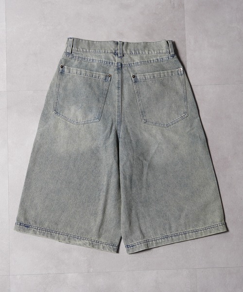1111clothing（ワンフォークロージング）の「12oz デニム ダブルニージョーツ / 12-ounce Denim Double-Knee Jorts（デニムパンツ・メンズ・カモフラージュ/ネイビー/ブラック/ブルー・XL/L/M）」の21枚目の写真